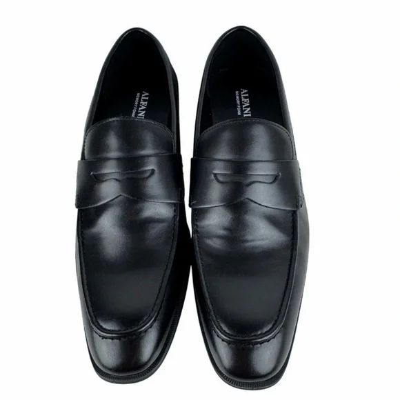Alfani Black Faux Leather Penny Loafers Men - Picture 4 of 7